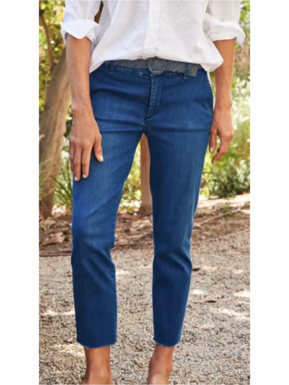 Frank & Eileen Wicklow Italian Performance Crop Denim Jeans - Picture 2 of 7